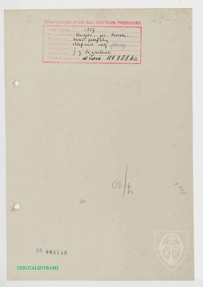 Karton verso: Uniejów