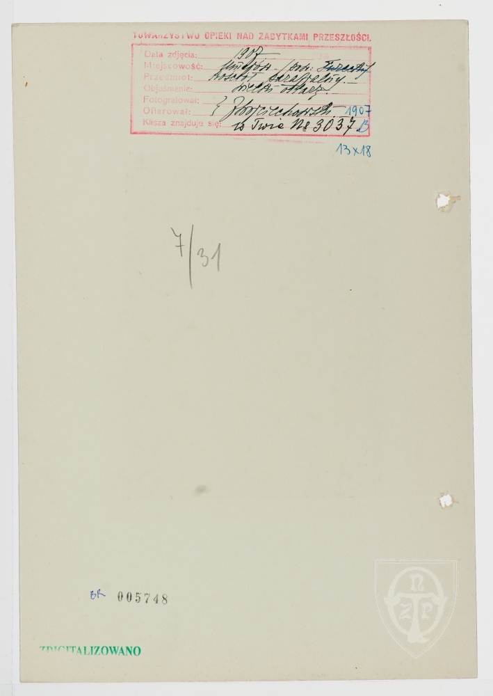 Karton verso: Uniejów