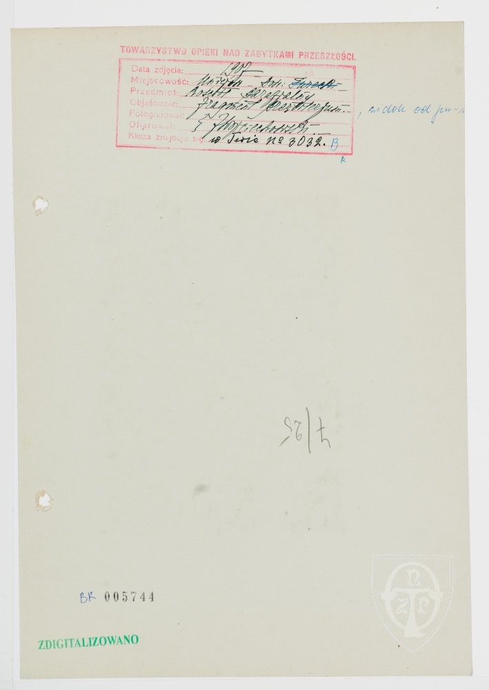 Karton verso: Uniejów