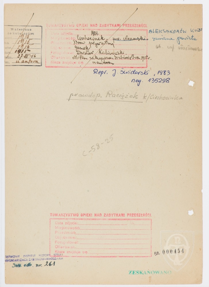 Karton verso: Ciechocinek