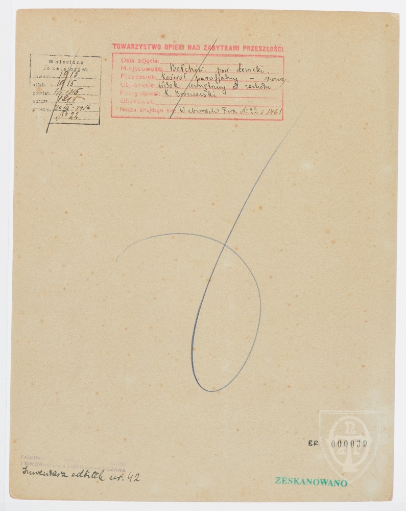 Karton verso: Bełchów