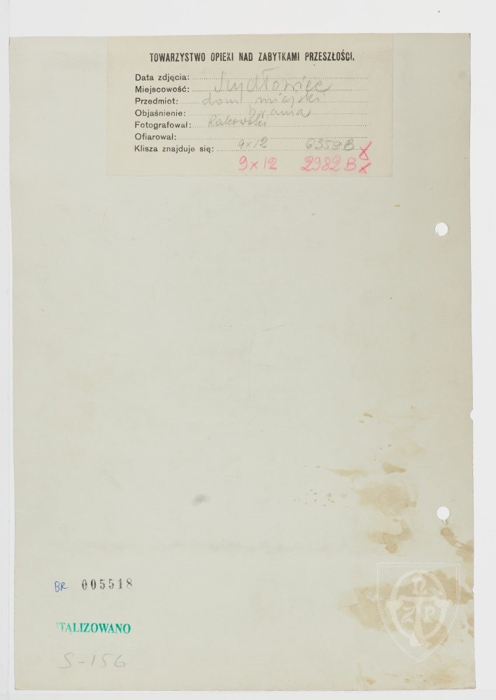 Karton verso: Szydłowiec