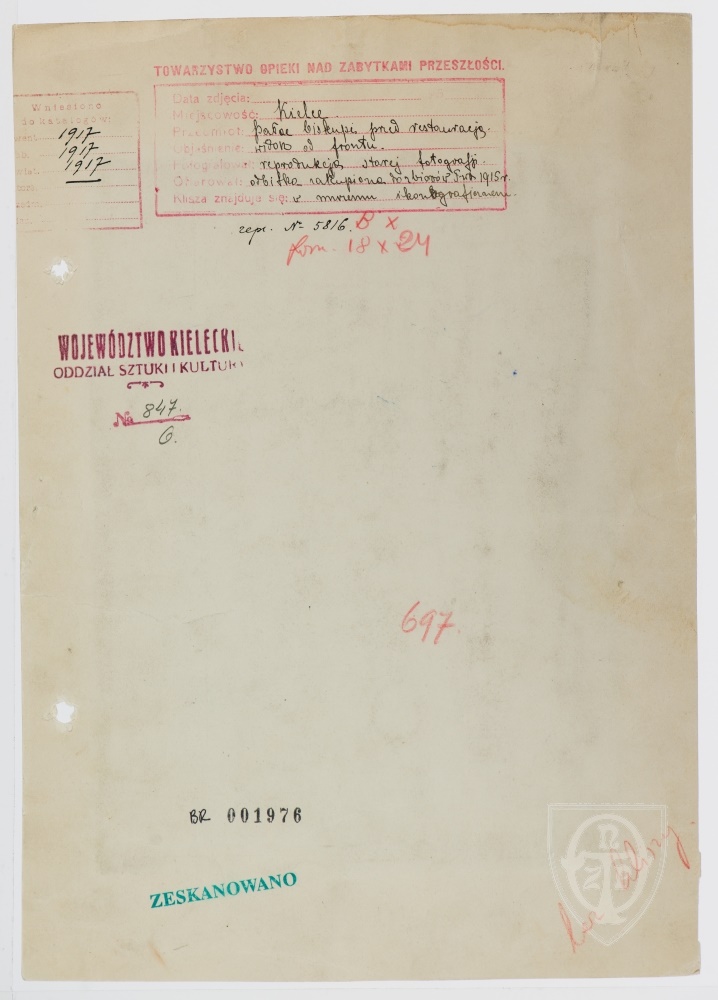 Karton verso: Kielce