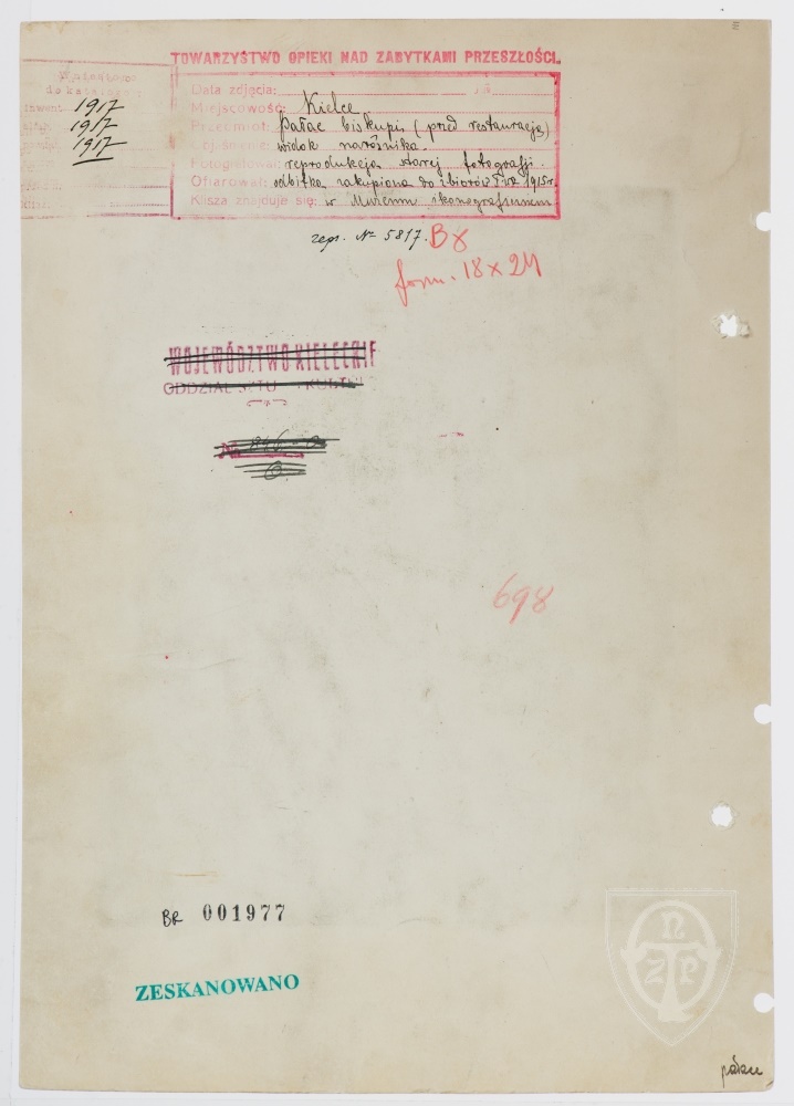 Karton verso: Kielce