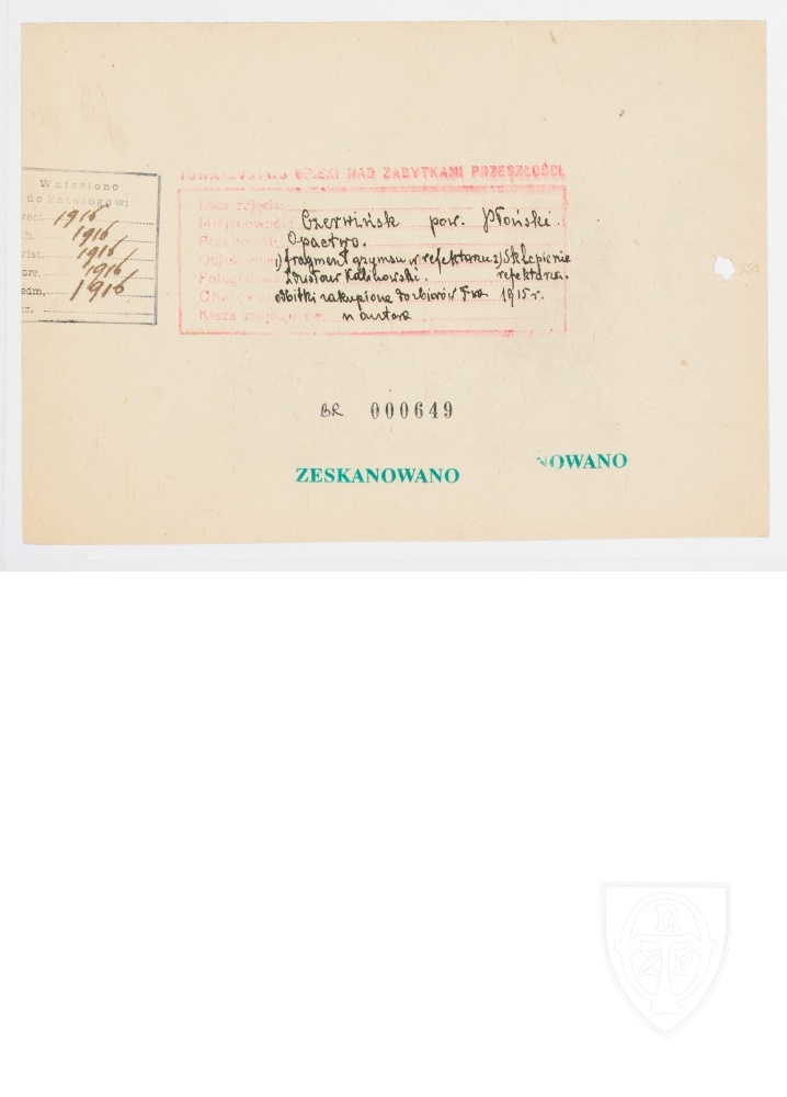 Karton verso: Czerwińsk