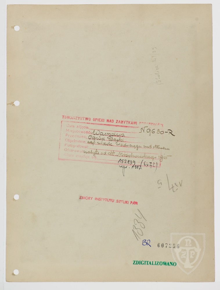 Karton verso: Warszawa