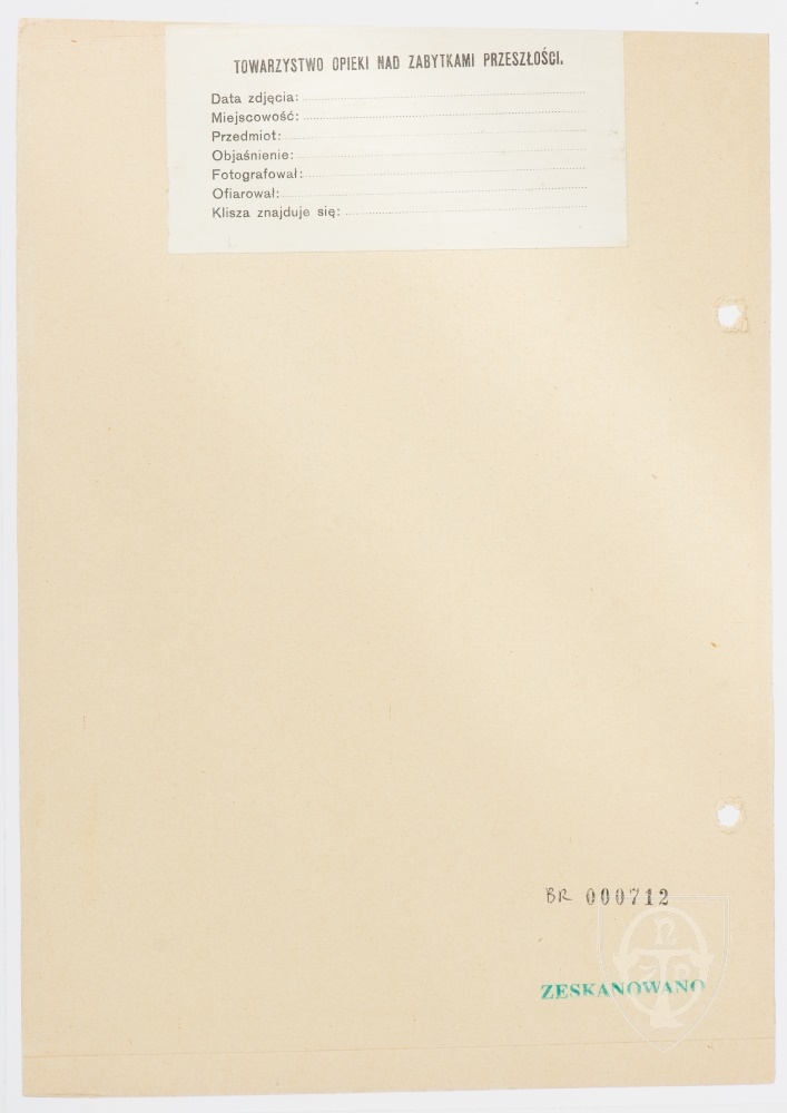 Karton verso: Częstochowa