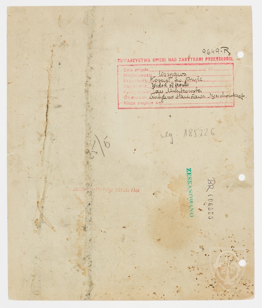 Karton verso: Warszawa