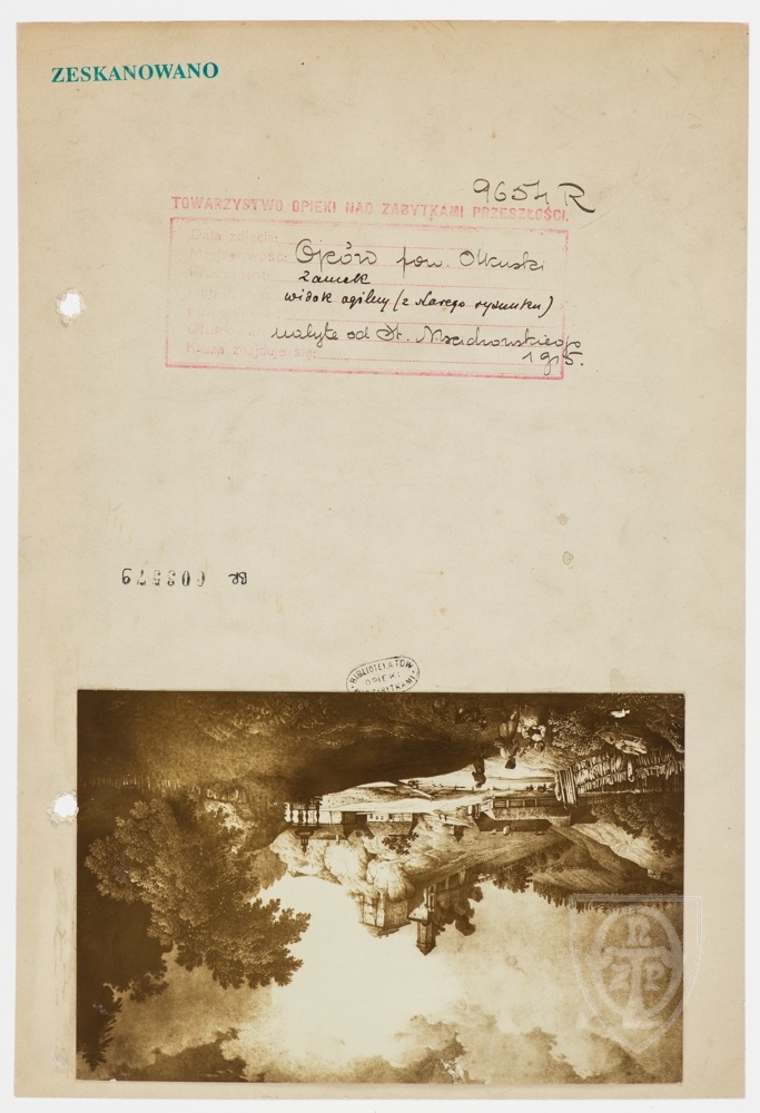 Karton verso: Ojców